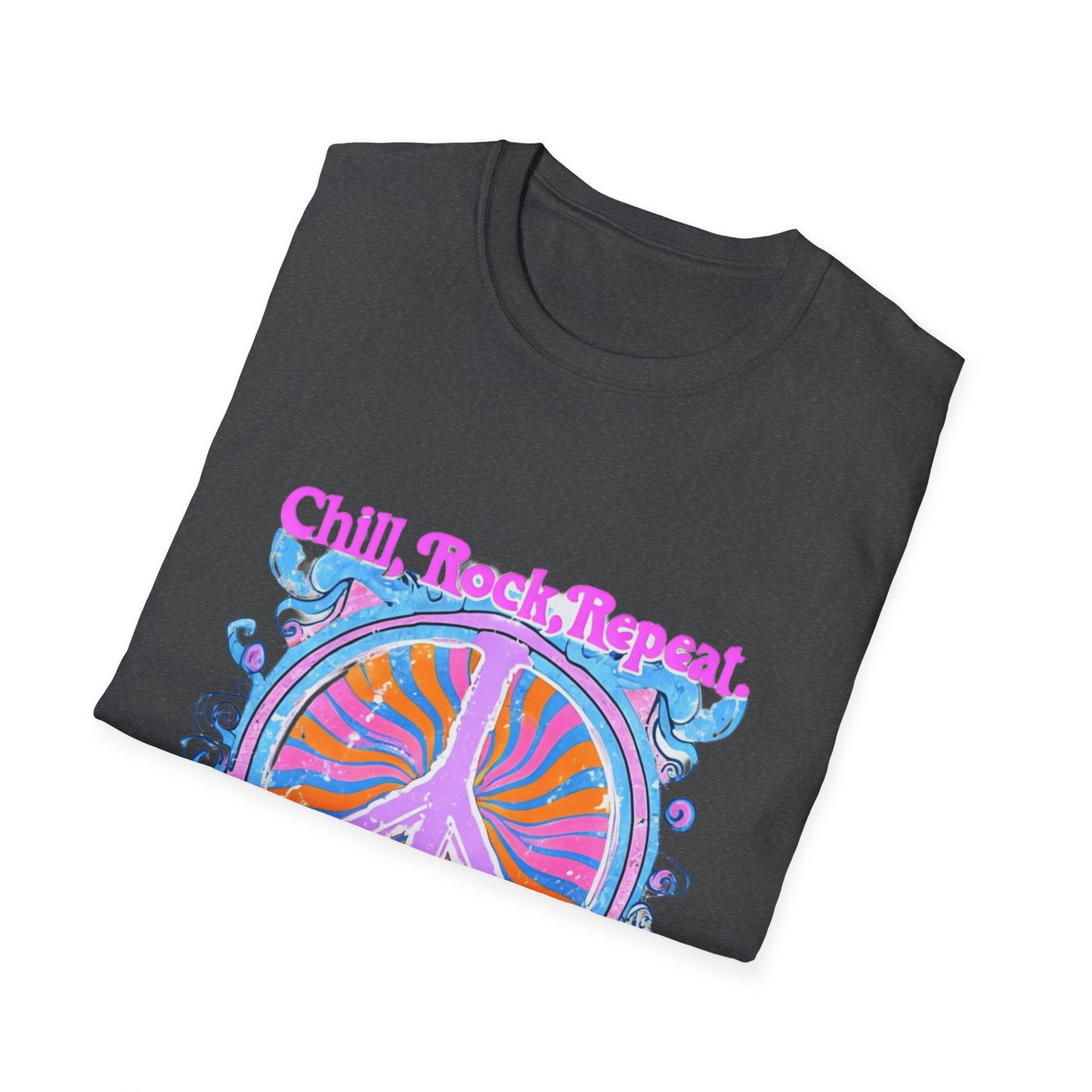 Chill, Rock, Repeat Unisex Softstyle T-Shirt
