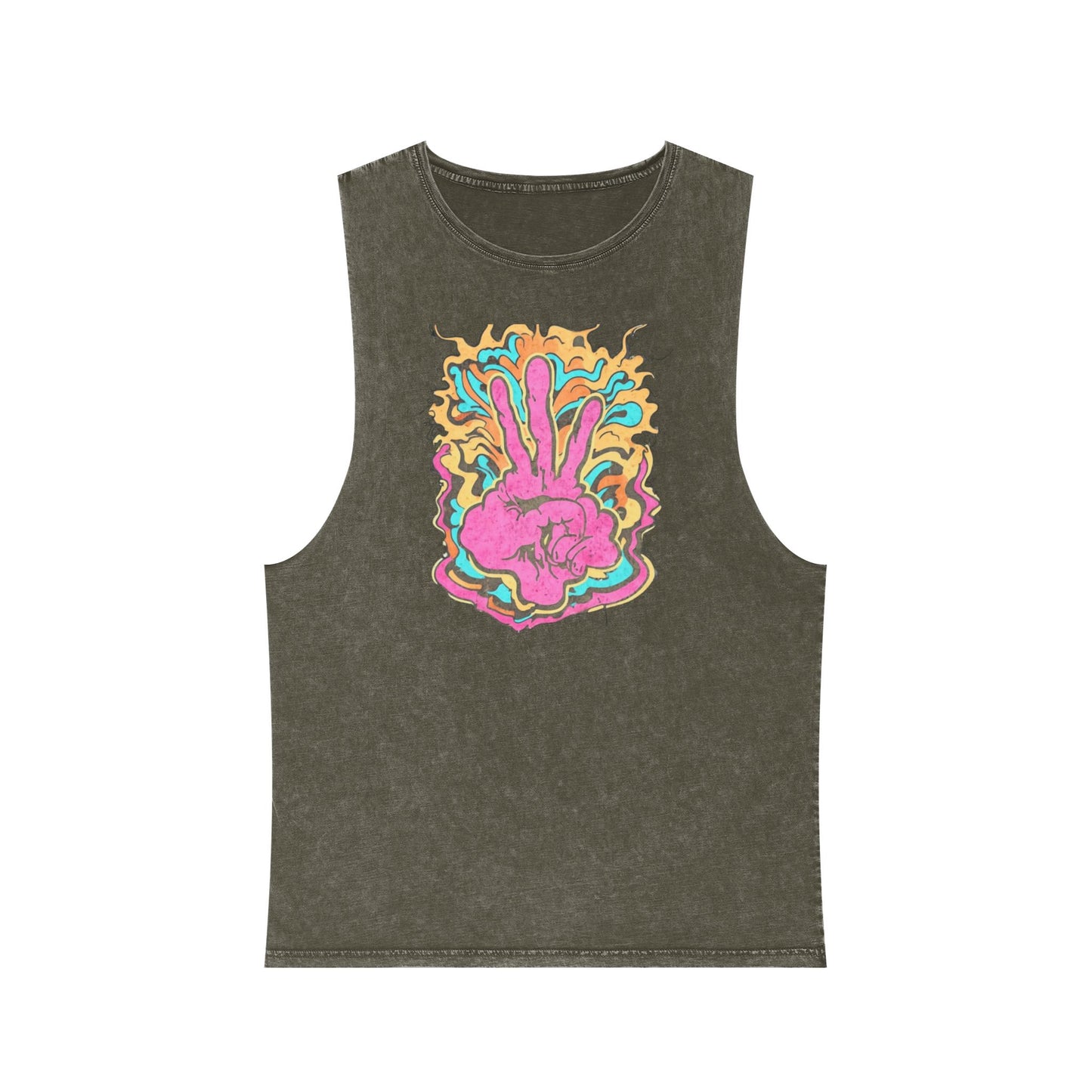 Really peaced out Unisex Stonewash Tank Top