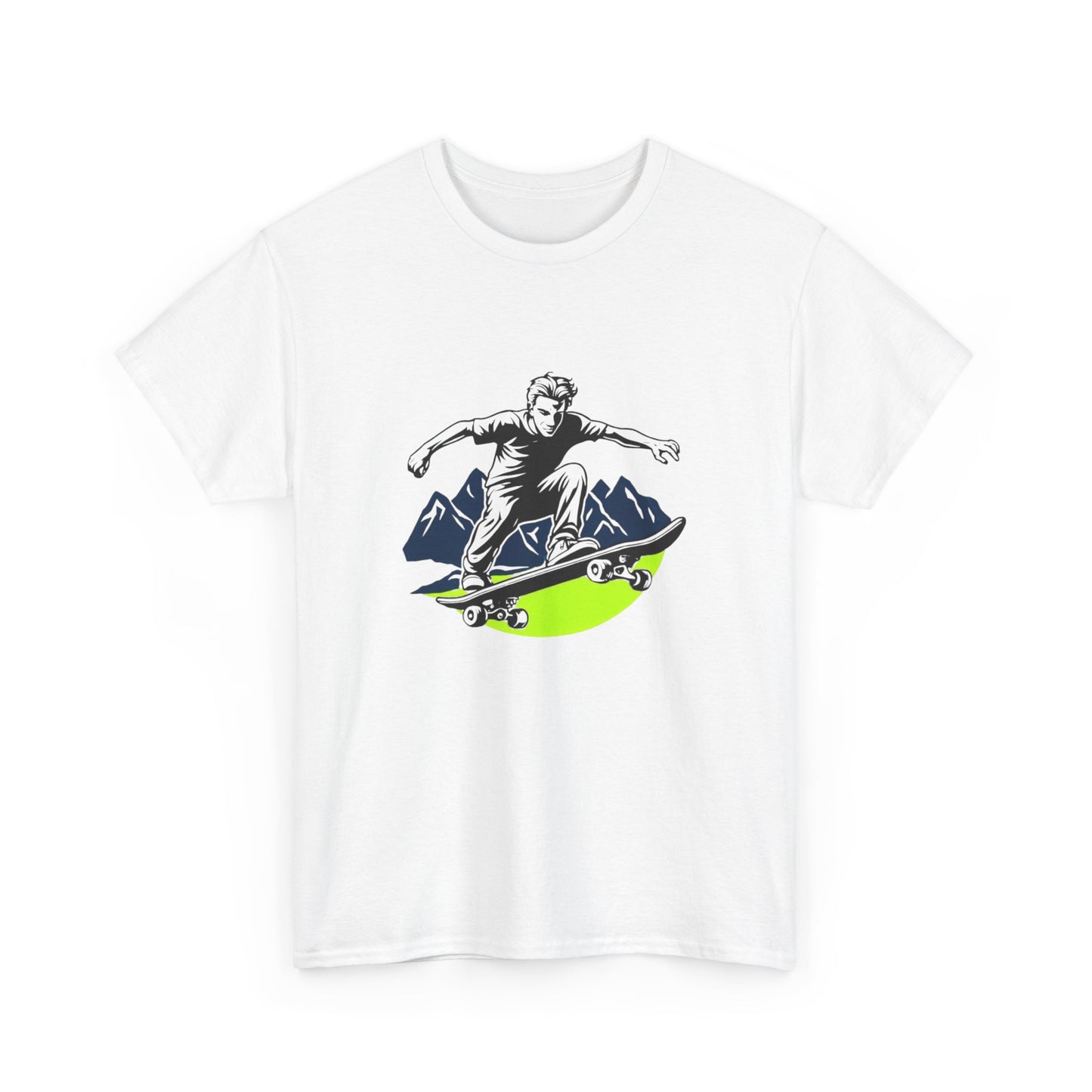 Vintage Skateboarder Tee - Monochromatic Design - Unisex Tee